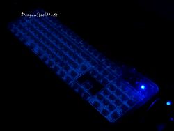 Logisys Clear Acrylic Blue EL Keyboard