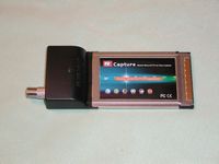 PCMCIA Tv Tuner/Vid Capture/Fm/Remote Card for laptop