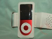 White Leather Sport Armband Arm Band for iPod NANO 4