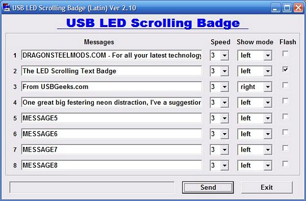 using a scrolling led badge using a scrolling led badge